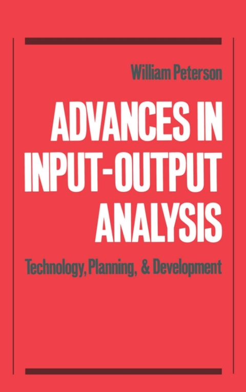 Cover image for book Advances in Input-Output Analysis