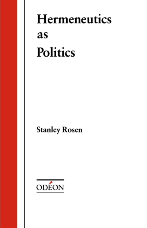 Cover image for book Hermeneutics as Politics