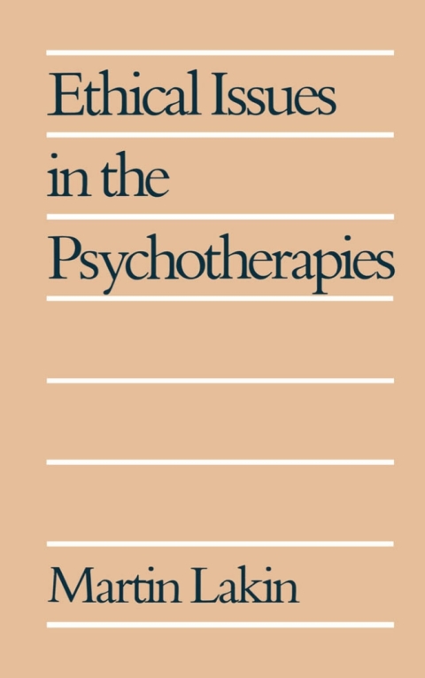 Cover image for book Ethical Issues in the Psychotherapies