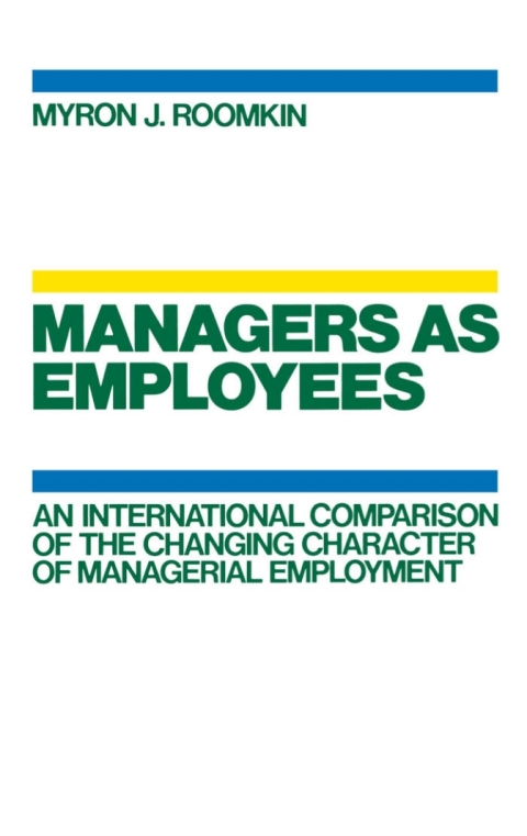 Cover image for book Managers As Employees