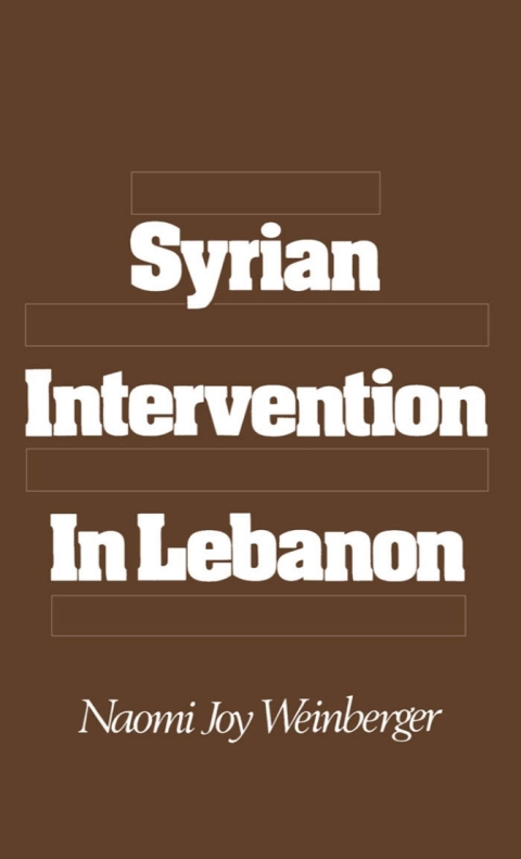 Cover image for book Syrian Intervention in Lebanon