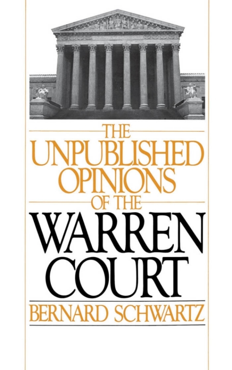 Cover image for book The Unpublished Opinions of the Warren Court
