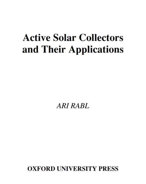 Cover image for book Active Solar Collectors and Their Applications