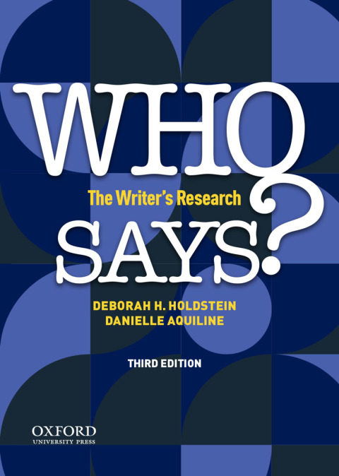 Cover image for book Who Says? The Writer's Research