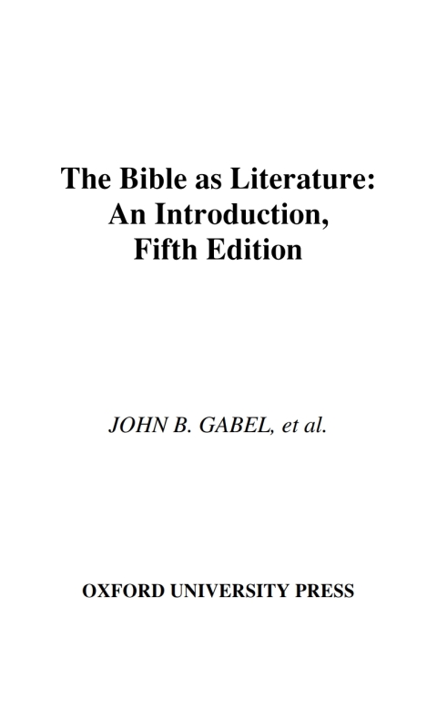 Cover image for book The Bible As Literature