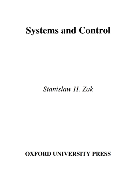 Cover image for book Systems and Control
