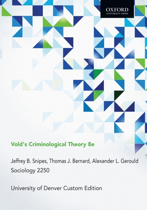 Cover image for book Vold's Criminological Theory