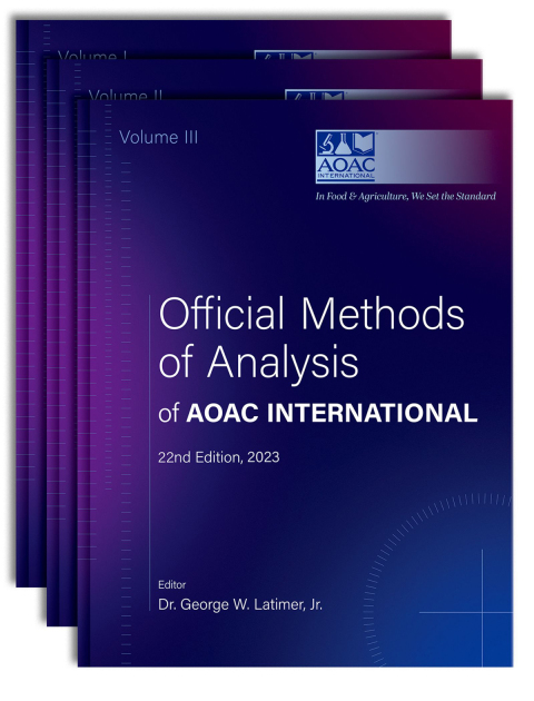 Cover image for book Official Methods of Analysis of AOAC INTERNATIONAL