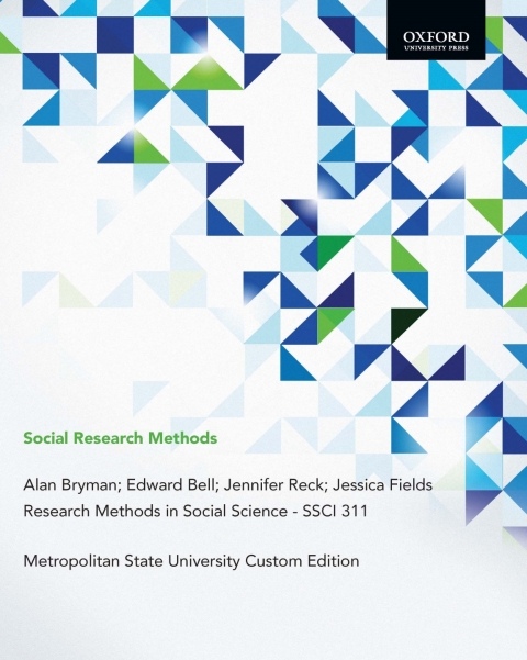 Cover image for book Social Research Methods SSCI 331: Metropolitan State University Custom Edition