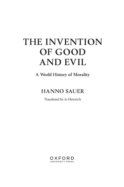 Cover image for book The Invention of Good and Evil