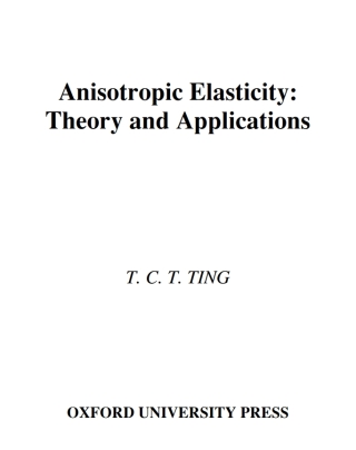 Anisotropic Elasticity