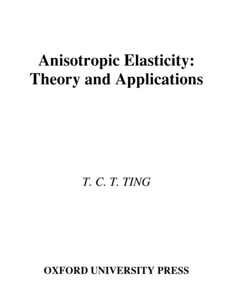 Cover image for book Anisotropic Elasticity