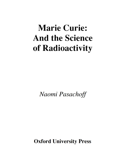 Cover image for book Marie Curie