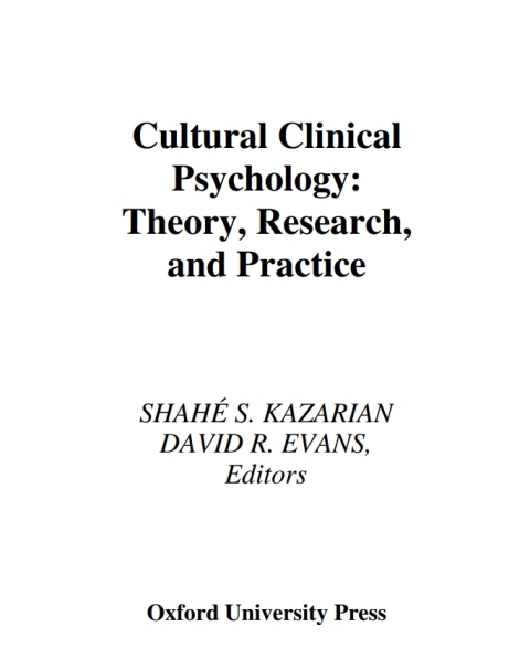 Cover image for book Cultural Clinical Psychology