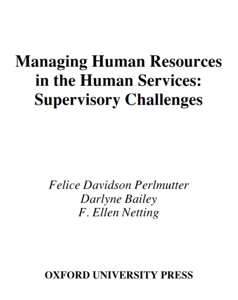 Cover image for book Managing Human Resources in the Human Services