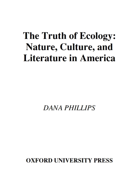 Cover image for book The Truth of Ecology