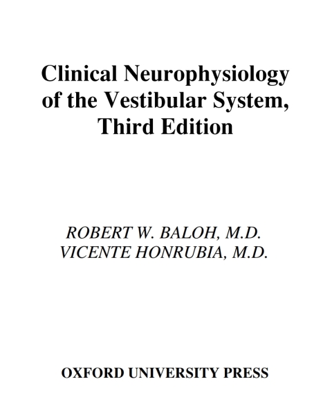 Cover image for book Clinical Neurophysiology of the Vestibular System