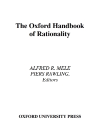Cover image: The Oxford Handbook of Rationality 1st edition 9780195145397