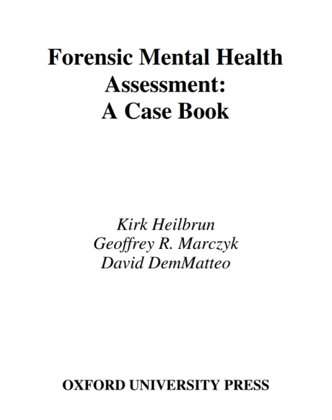 Cover image for book Forensic Mental Health Assessment