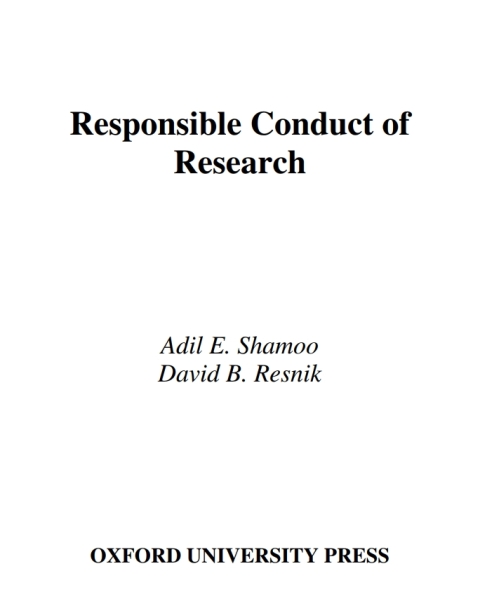 Cover image for book Responsible Conduct of Research
