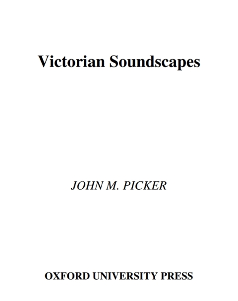 Cover image for book Victorian Soundscapes