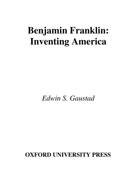 Cover image for book Benjamin Franklin