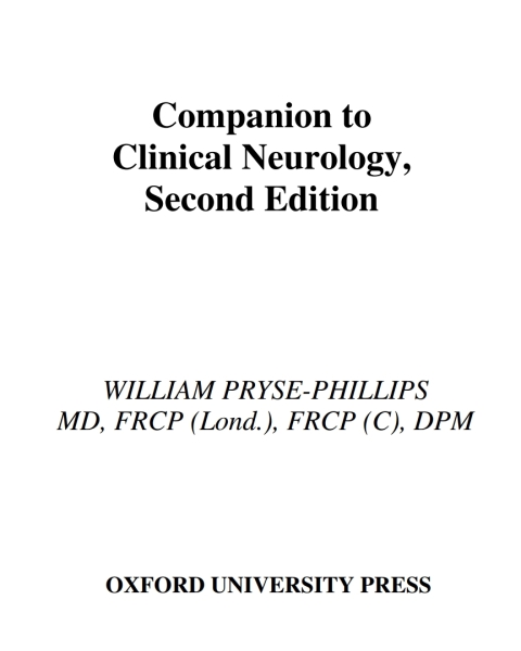 Cover image for book Companion to Clinical Neurology