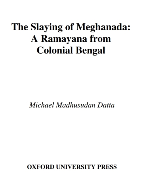 Cover image for book The Slaying of Meghanada