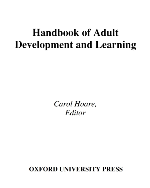 Cover image for book Handbook of Adult Development and Learning