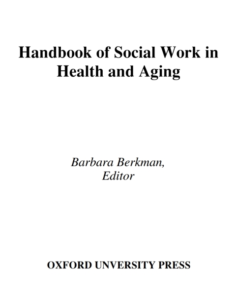 Cover image for book Handbook of Social Work in Health and Aging