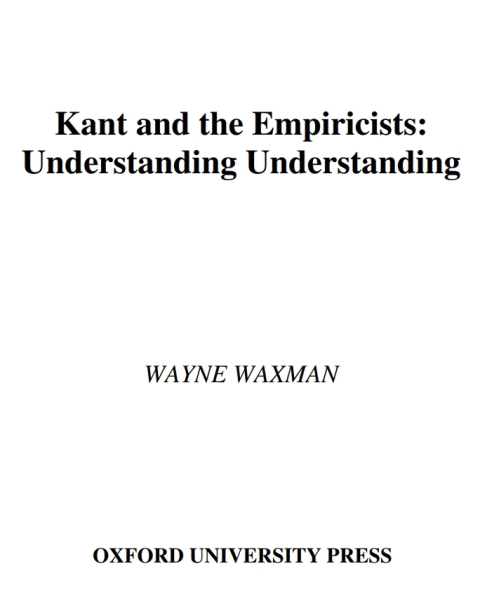 Cover image for book Kant and the Empiricists