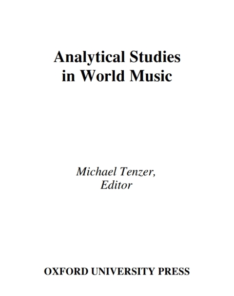 Cover image for book Analytical Studies in World Music