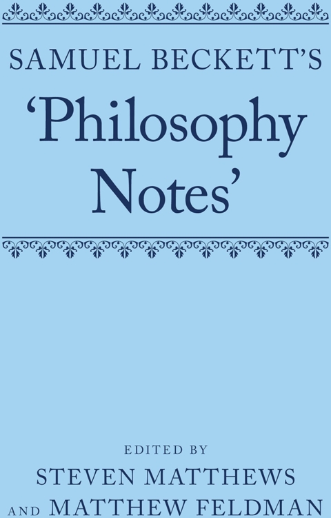 Cover image for book Samuel Beckett's 'Philosophy Notes'