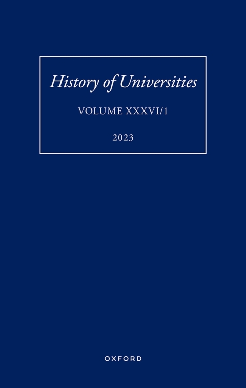 Cover image for book History of Universities: Volume XXXVI / 1