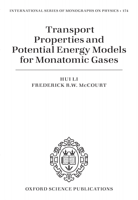 Cover image for book Transport Properties and Potential Energy Models for Monatomic Gases
