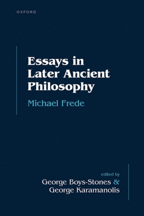 Cover image for book Essays in Later Ancient Philosophy