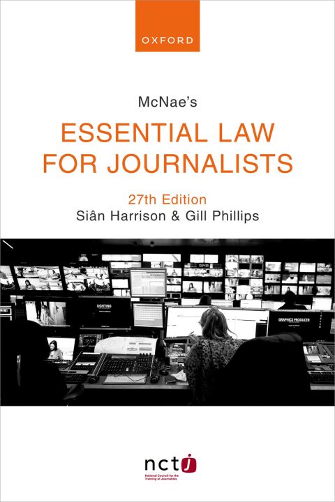 Cover image for book McNae's Essential Law for Journalists