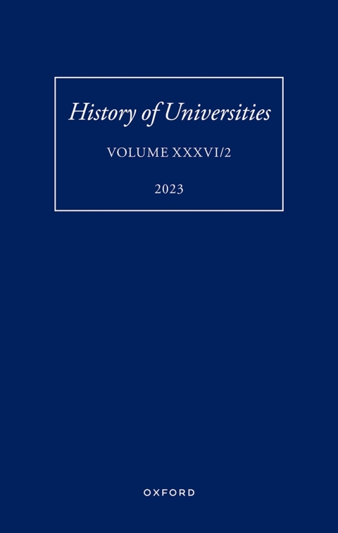 Cover image for book History of Universities: Volume XXXVI / 2
