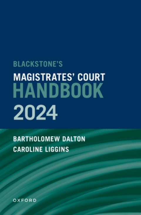 Cover image for book Blackstone's Magistrates' Court Handbook 2024