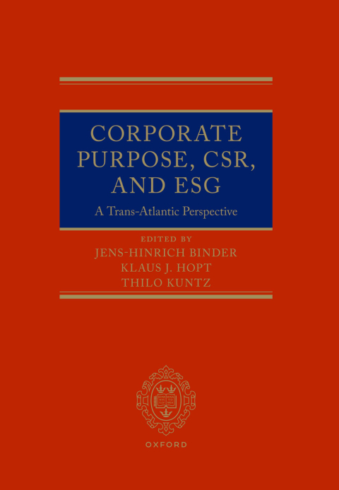 Cover image for book Corporate Purpose, CSR, and ESG