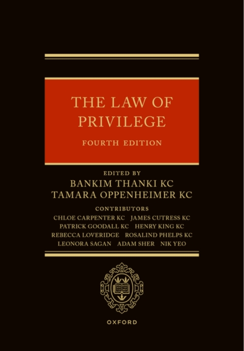 Cover image for book The Law of Privilege