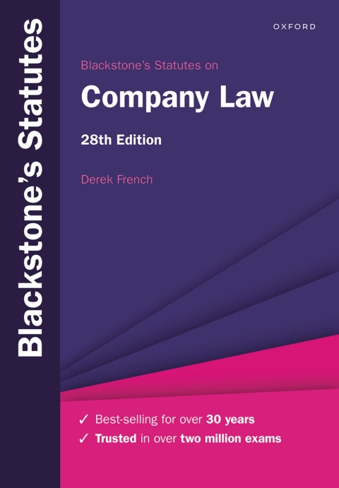 Cover image for book Blackstone's Statutes on Company Law