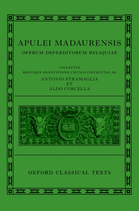 Cover image for book Apuleius: Fragmentary Works (Apulei Madaurensis Operum deperditorum reliquiae)