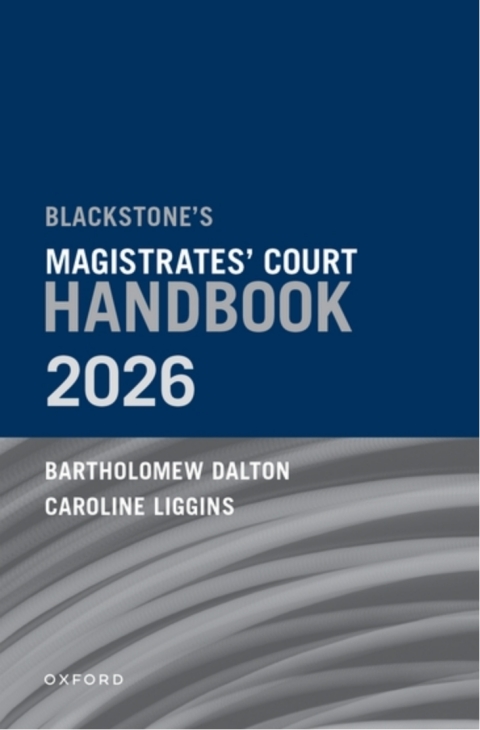 Cover image for book Blackstone's Magistrates' Court Handbook 2025
