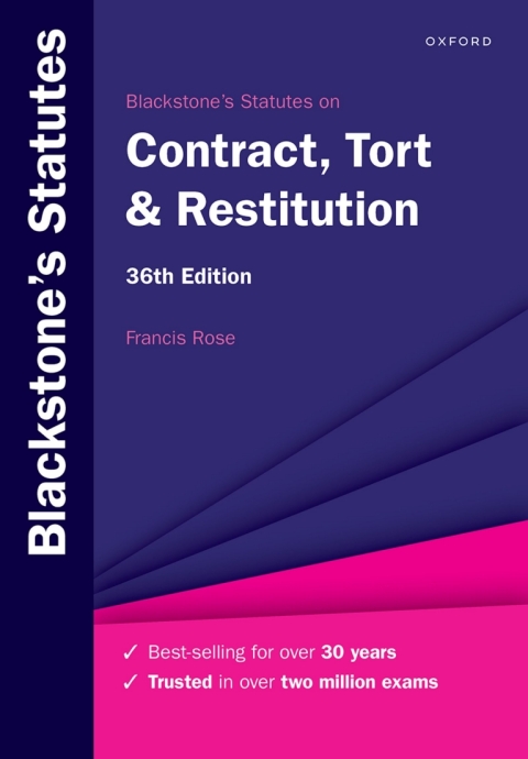 Cover image for book Blackstone's Statutes on Contract, Tort & Restitution