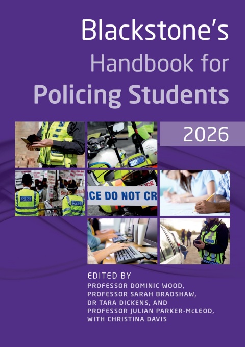 Cover image for book Blackstone's Handbook for Policing Students 2026