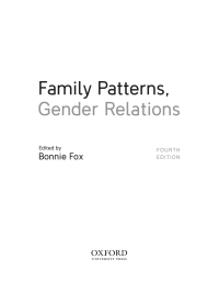 Family Patterns, Gender Relations 4th edition | 9780195447477