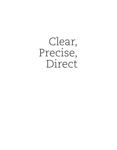 Cover image for book Clear, Precise, Direct: Strategies for Writing