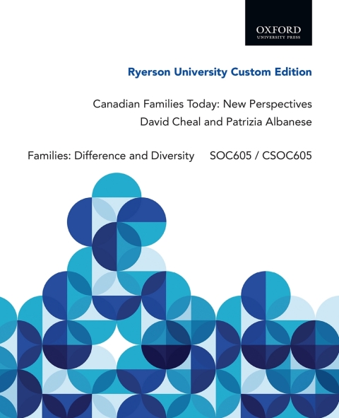 Cover image for book Canadian Families Today: New Perspectives: Ryerson University Custom Edition
