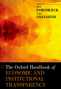 Titelbild: The Oxford Handbook of Economic and Institutional Transparency 9780199917693
